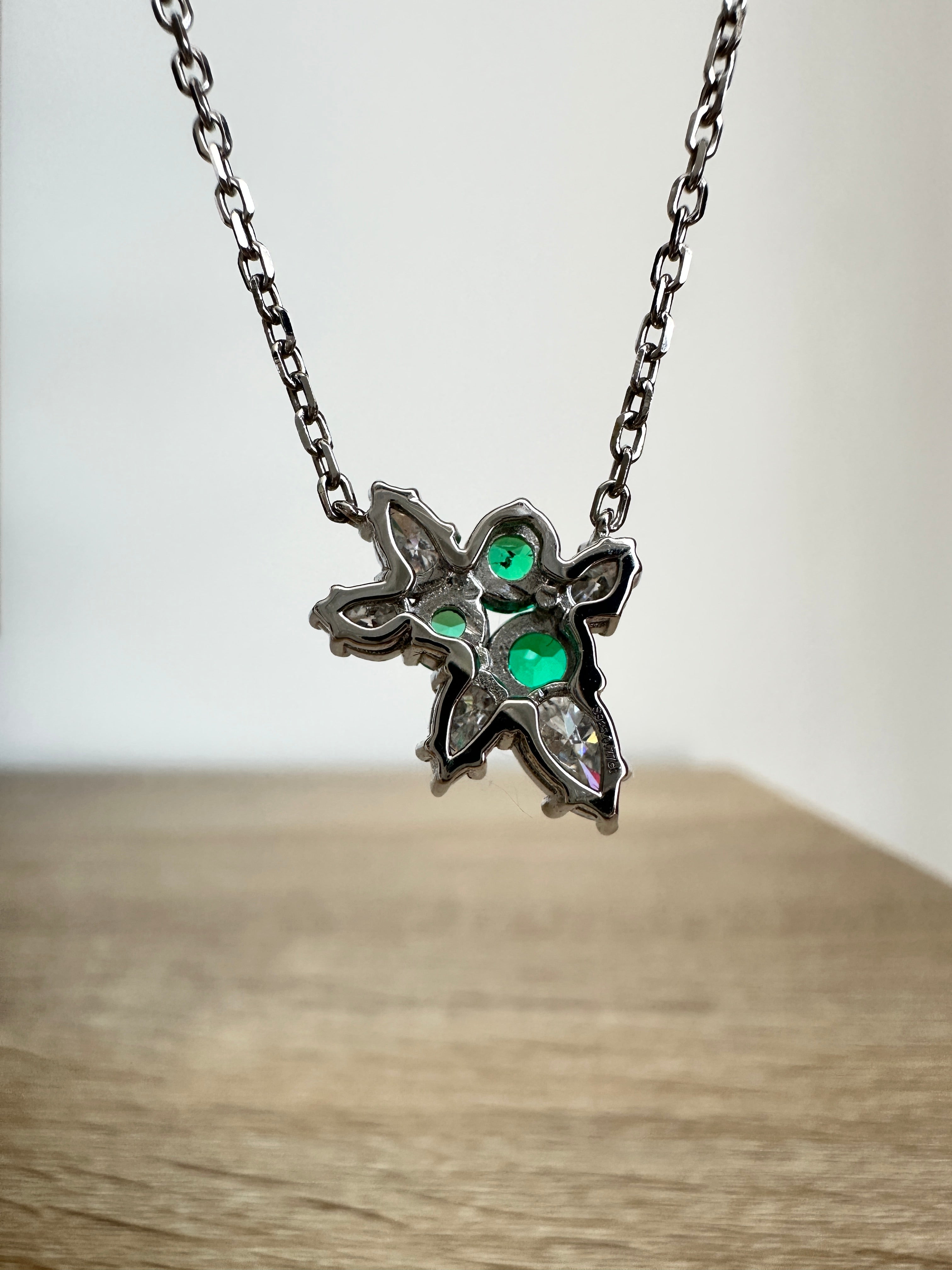 Emerald Mistletoe Necklace